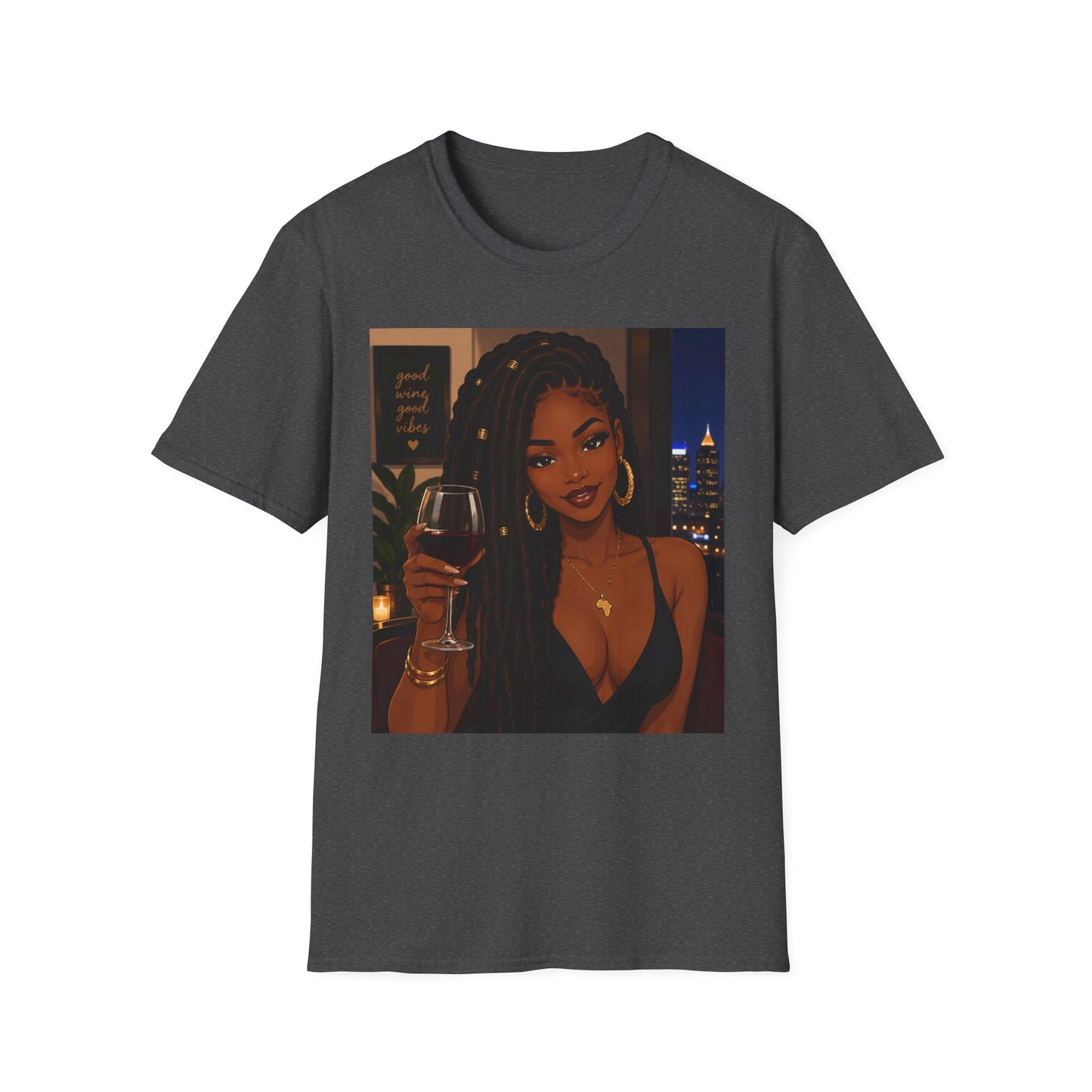 Black Woman Night Out Wine T-Shirt