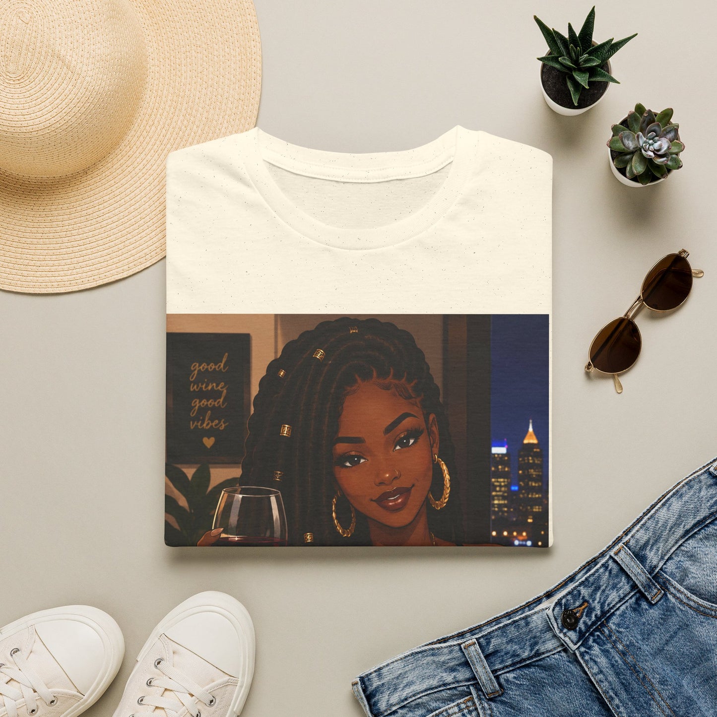 Black Woman Night Out Wine T-Shirt