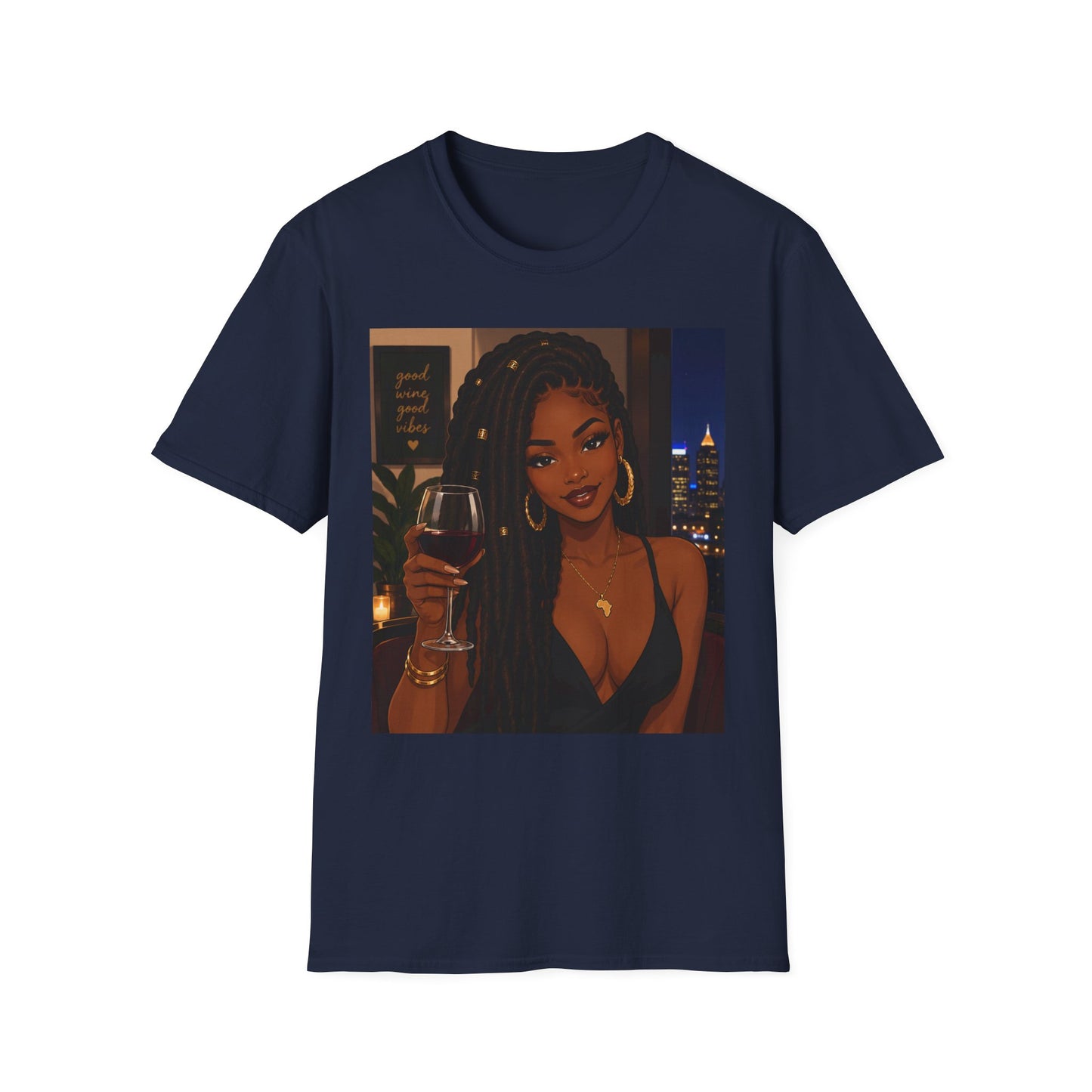 Black Woman Night Out Wine T-Shirt
