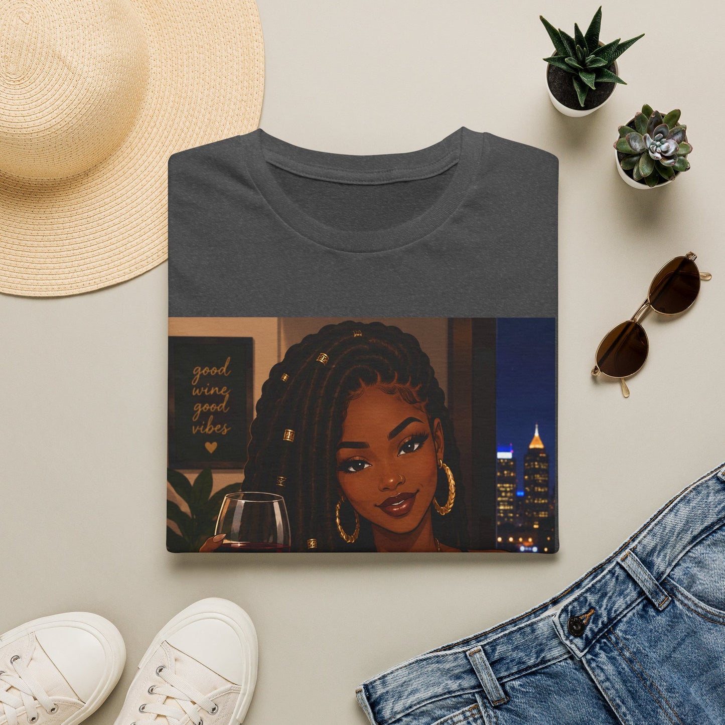 Black Woman Night Out Wine T-Shirt