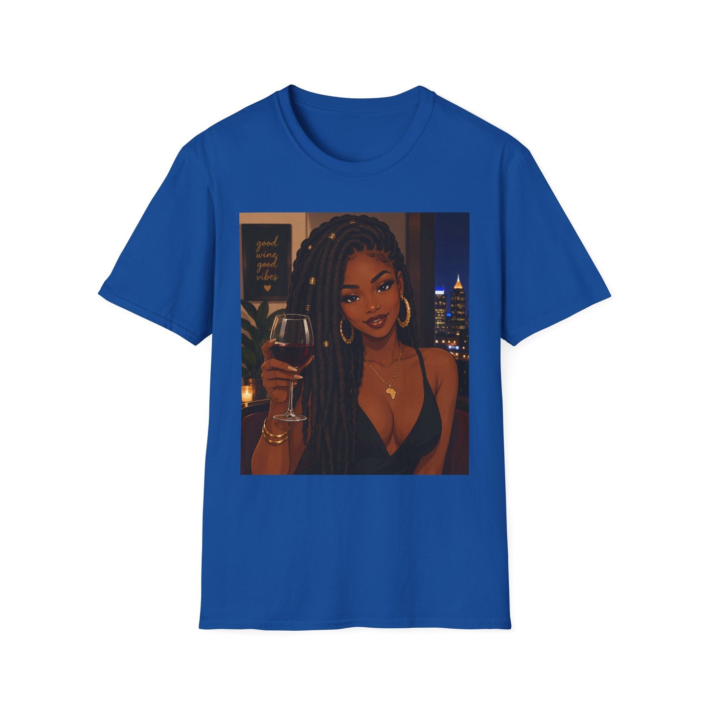Black Woman Night Out Wine T-Shirt