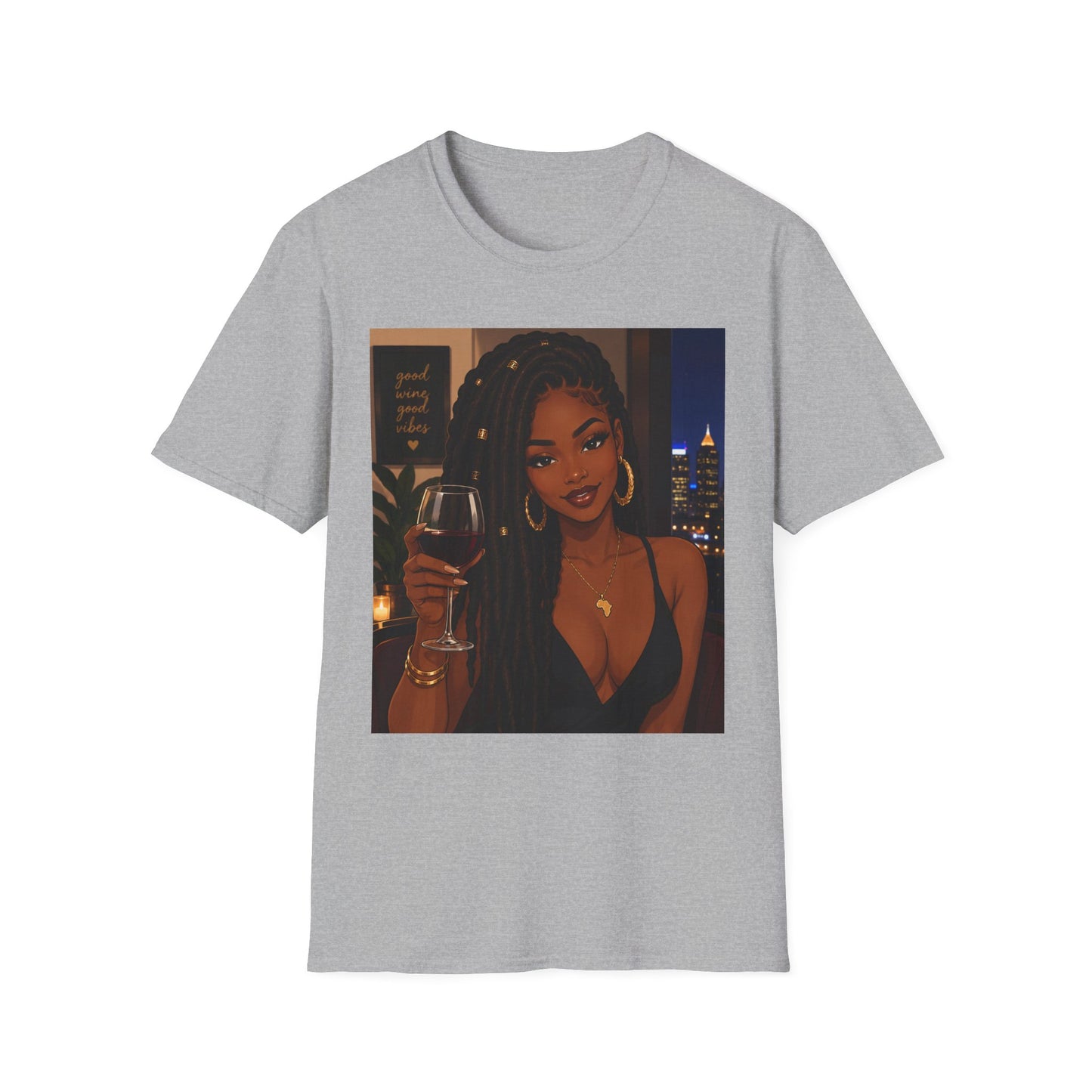 Black Woman Night Out Wine T-Shirt