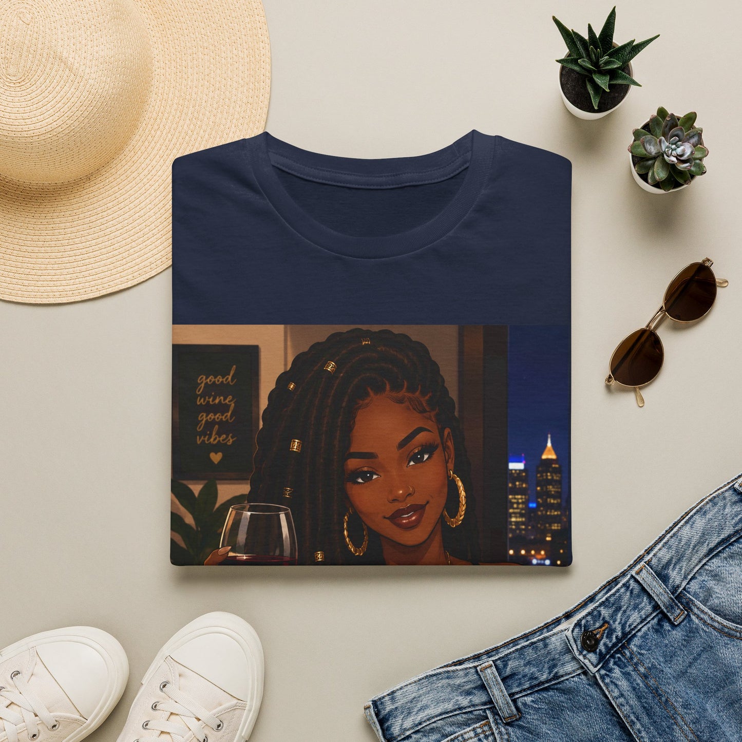Black Woman Night Out Wine T-Shirt