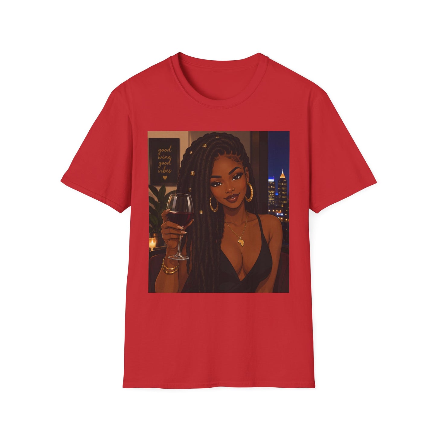 Black Woman Night Out Wine T-Shirt