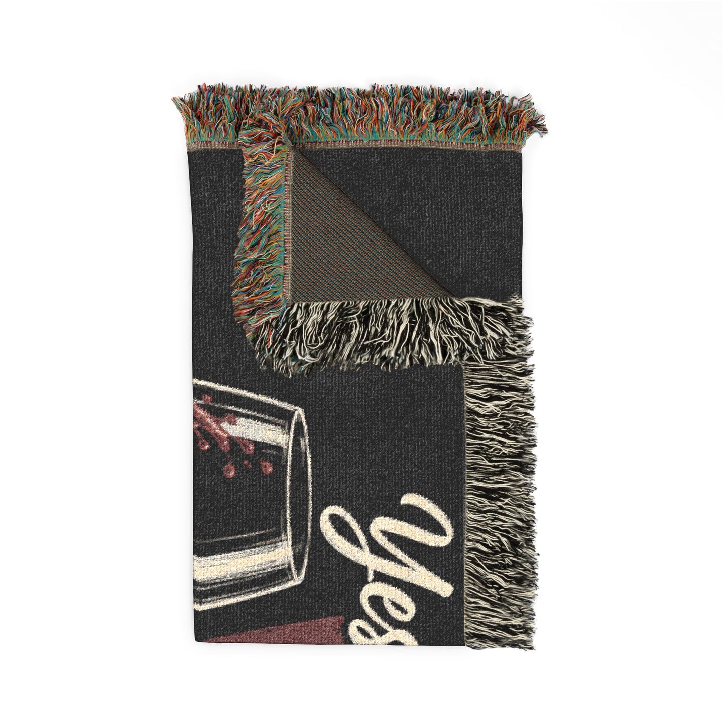 Woven Blanket — "Wrap Yourself in a Blanket and Wine Down" Cozy Throw