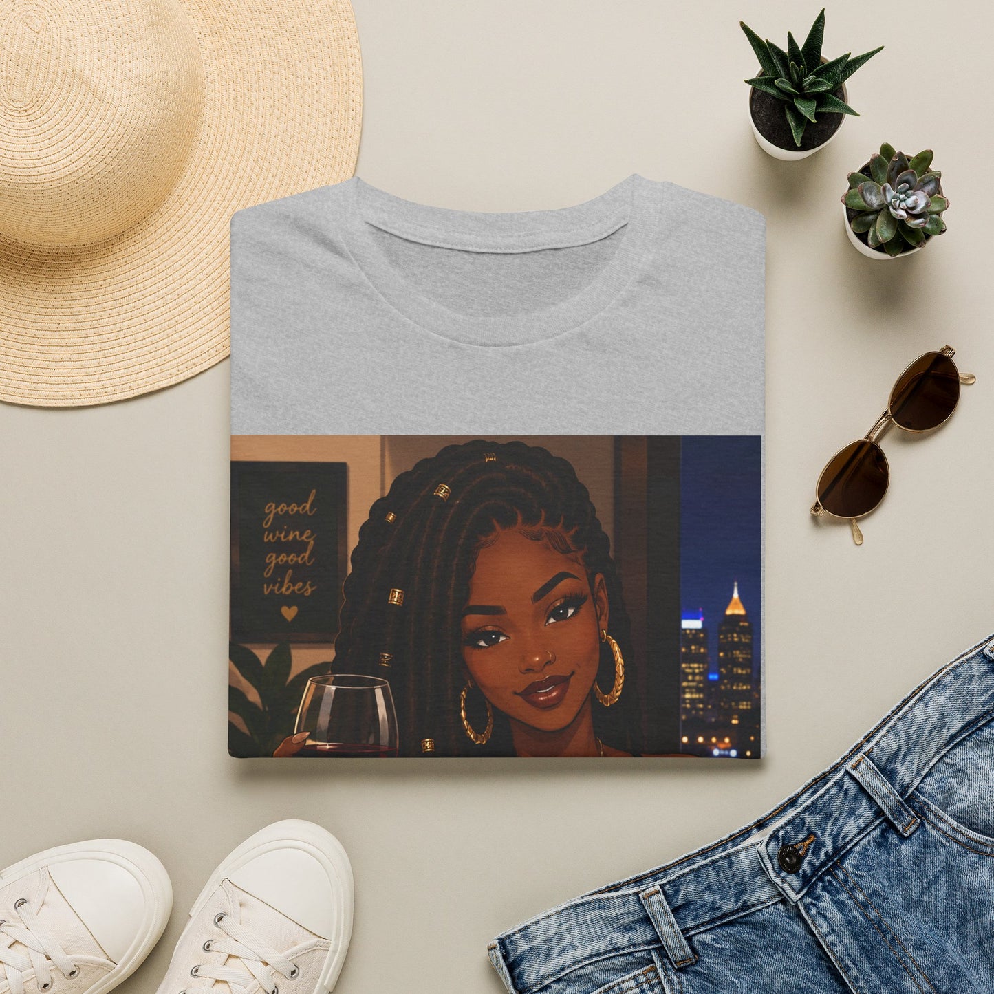 Black Woman Night Out Wine T-Shirt