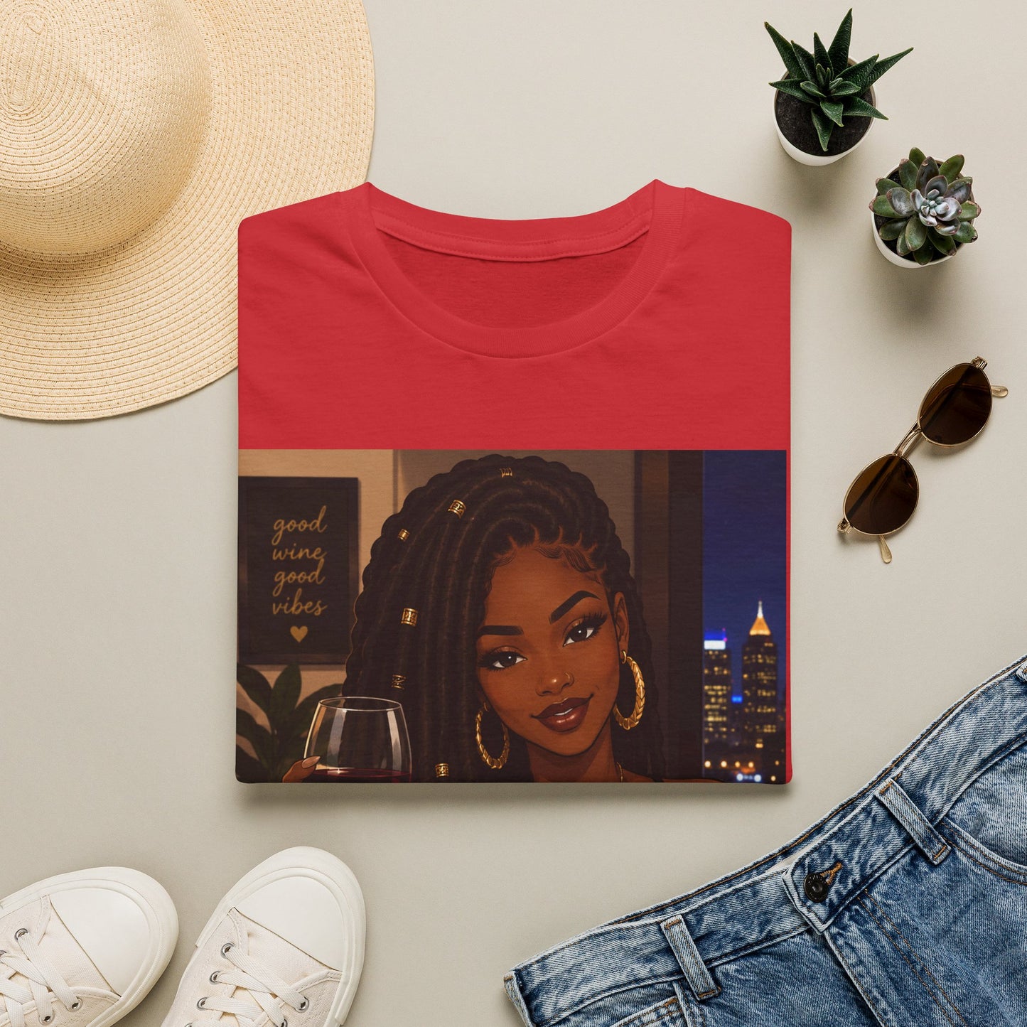 Black Woman Night Out Wine T-Shirt