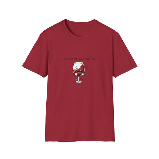 T-Shirt - "Wine O'Clock When You're Having Wine" Cute Dancing Wine Glass Tee
