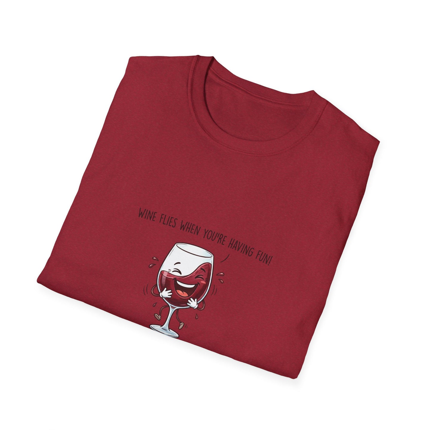 T-Shirt - "Wine O'Clock When You're Having Wine" Cute Dancing Wine Glass Tee