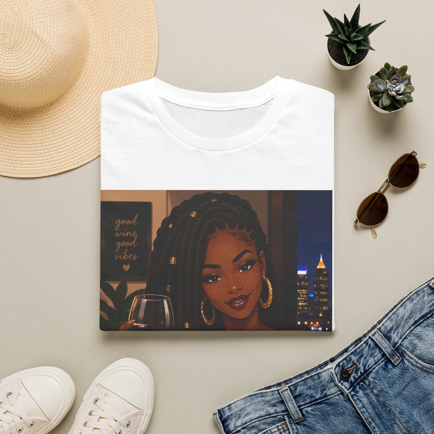 Black Woman Night Out Wine T-Shirt